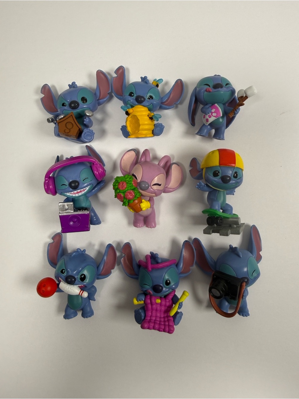 Disney Stitch & Angel Mini Figure Lot Cake Toppers Collectibles 9pc